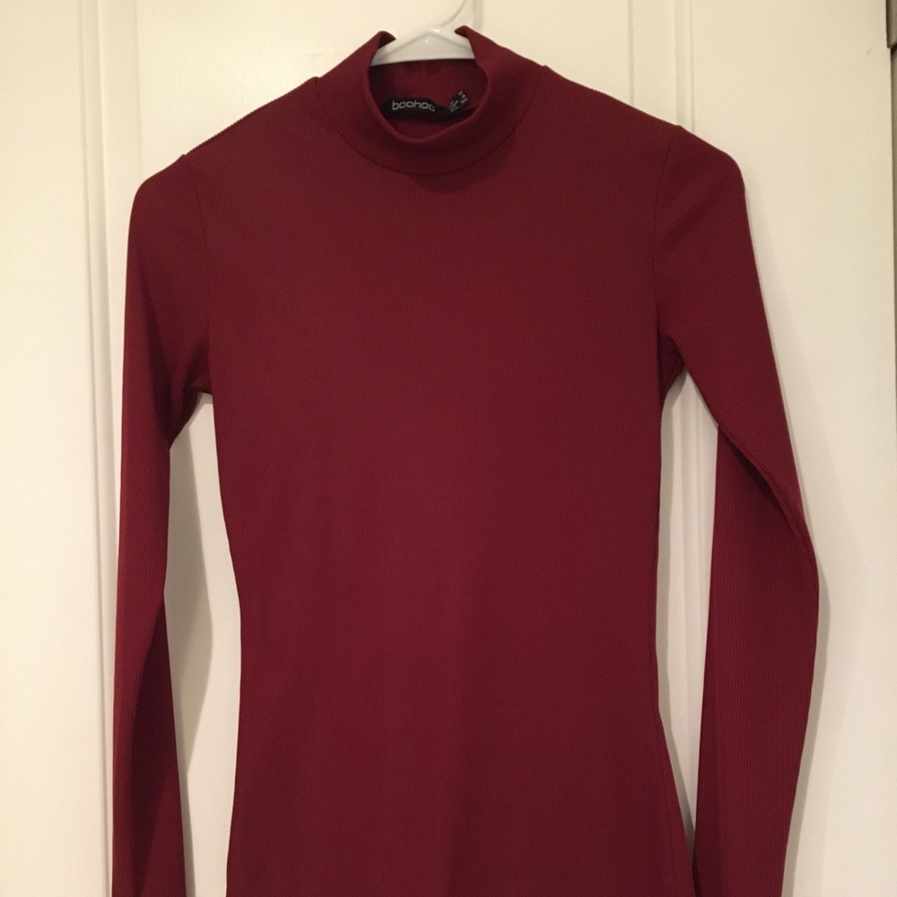 Red turtleneck